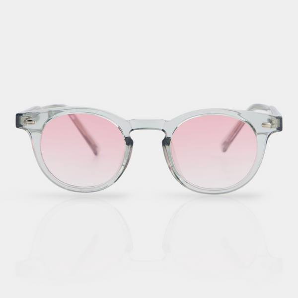 Transparent sunglasses with pink tinted lenses – AVENUE GAUCHER